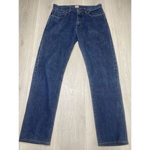 J Crew Jeans Mens 32x34 Blue Vintage Slim Straight‎ Denim Casual 100% Cotton